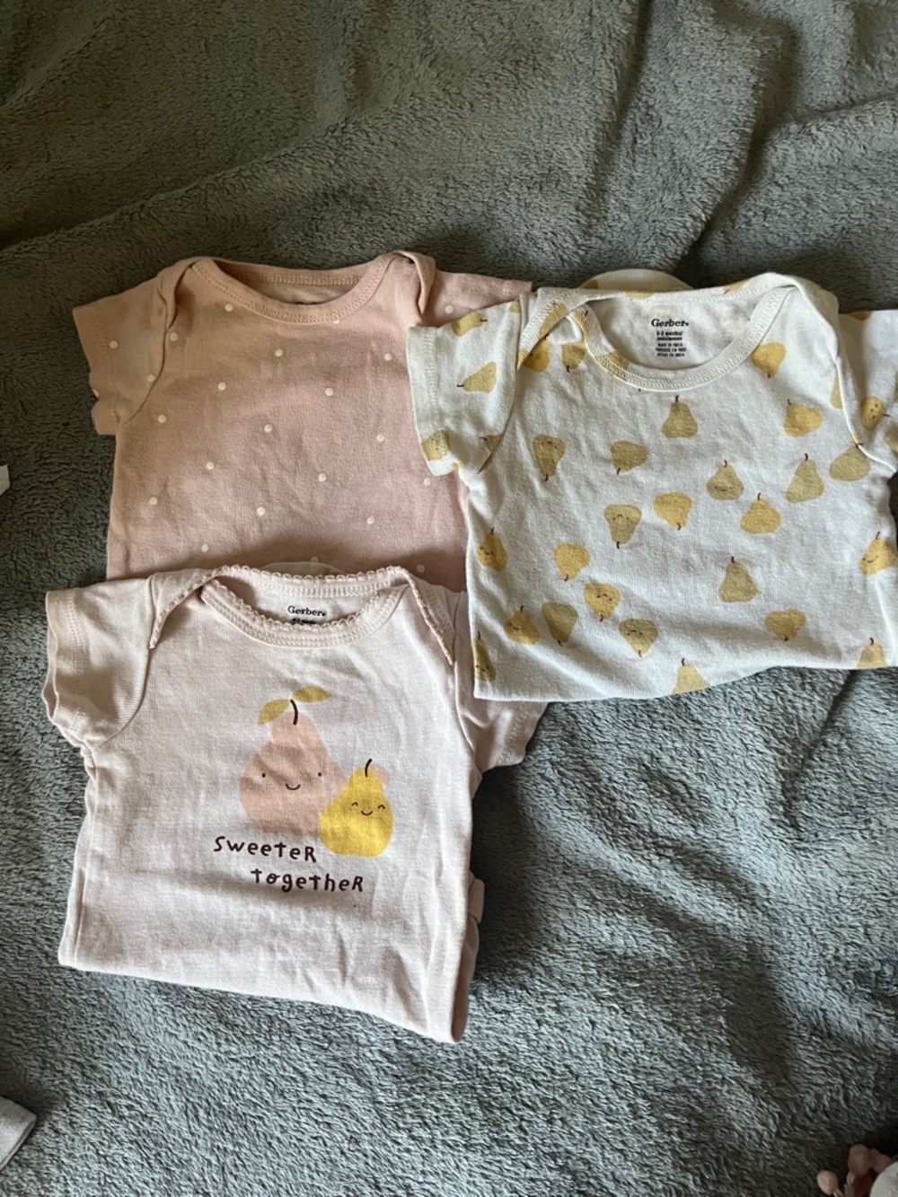 Gerber Pink & Yellow Baby Girl Onesie Set - 3 Pack